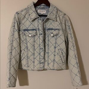 Marc New York Light Blue Quilted Jean Jacket